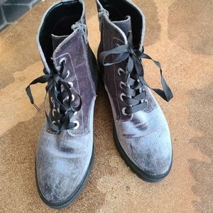 Massimo supply velvet combat boots,7